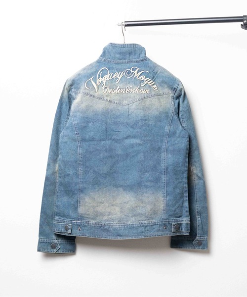 B.I.D.（ビーアイディー）の「《Growth by Grail》シングルライダースデニムブルゾン（ライダースジャケット・メンズ・ライトブルー/ブルー・LARGE/X-LARGE/MEDIUM）」の3枚目の写真