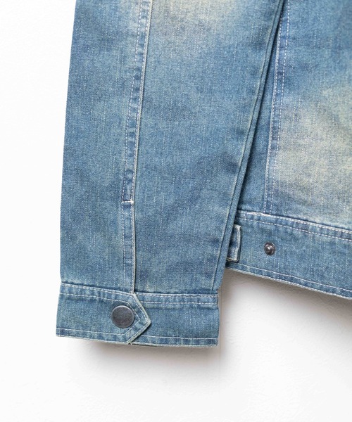 B.I.D.（ビーアイディー）の「《Growth by Grail》シングルライダースデニムブルゾン（ライダースジャケット・メンズ・ライトブルー/ブルー・LARGE/X-LARGE/MEDIUM）」の9枚目の写真