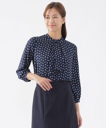 【ウォッシャブル】【セットアップ対応】スピリットジオメプリントブラウス