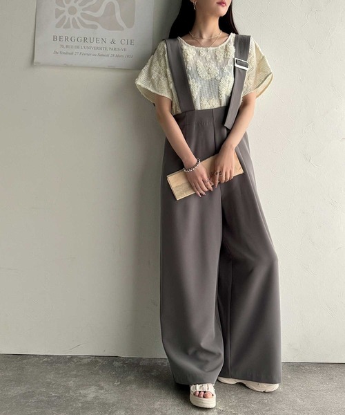 classicalelf(クラシカルエルフ)の「大人のおしゃれ度ワンランクアップ。チュールフラワーコード刺繍半袖Tシャツ(Tシャツ/カットソー・レディース・チャコール/ホワイト/ブラック・LARGE/MEDIUM/SMALL/X-LARGE)」の12枚目の写真