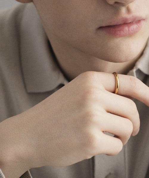 4℃ HOMME+（ヨンドシーオムプラス）の「シルバー リング/3.0mm（リング・メンズ・イエローゴールド・#20/#10/#12/#14/#16/#18）」の4枚目の写真