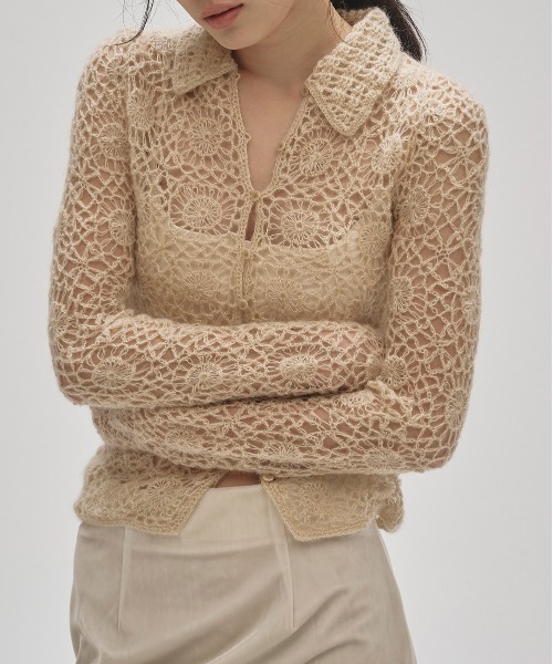 トップス todayful Mohair Crochet Knitshirts Mohair Crochet Knitshirts（Tシャツ/カットソー）｜TODAYFUL