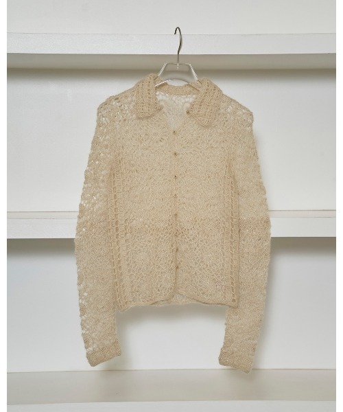 TODAYFUL（トゥデイフル）の「Mohair Crochet Knitshirts（Tシャツ/カットソー・レディース・アイボリー/チャコールグレー・FREE）」の12枚目の写真