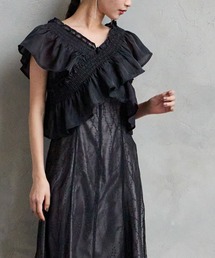 AIMER パーティ　お呼ばれ　結婚式　ワンピース　ブラック　M 楽天市場】結婚式 ワンピース ロング丈 袖あり 七分袖