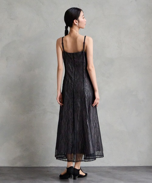 Aimer ブラウス付き　フローライン刺繍ドレス Aimer エメ 2WAYブラウス付きフローライン刺繍ドレス ブルー