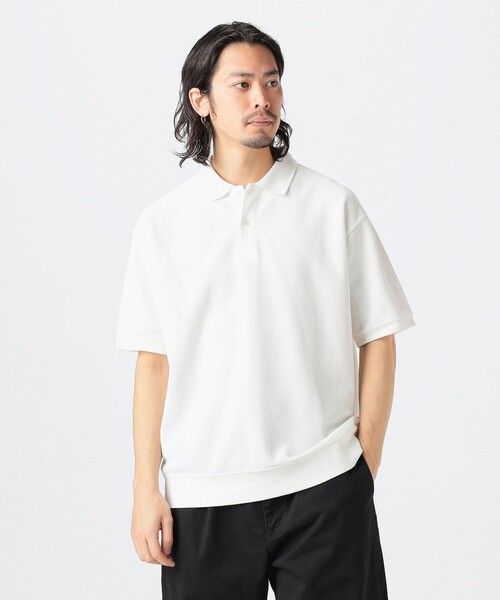 B:MING by BEAMS(ビーミングバイビームス)の「<ビジカジ対応> 吸水速乾 UVカット 抗菌防臭 マルチ ファンクション ポロシャツ(ポロシャツ・メンズ・ブラック/オフホワイト/ネイビー・SMALL/MEDIUM/LARGE/X-LARGE)」の2枚目の写真