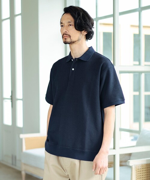 B:MING by BEAMS(ビーミングバイビームス)の「<ビジカジ対応> 吸水速乾 UVカット 抗菌防臭 マルチ ファンクション ポロシャツ(ポロシャツ・メンズ・ブラック/オフホワイト/ネイビー・SMALL/MEDIUM/LARGE/X-LARGE)」の21枚目の写真