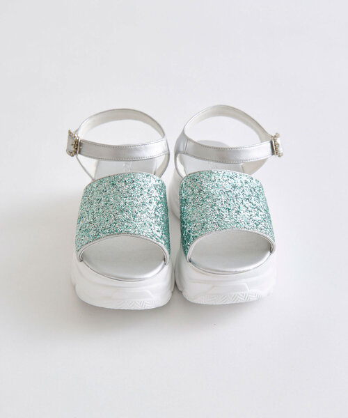 OLIVE des OLIVE（オリーブデオリーブ）の「グリッターサンダル（サンダル・レディース・ホワイト系その他/ミント/ブラック系その他・SMALL/MEDIUM/LARGE）」の14枚目の写真