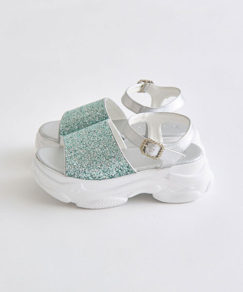 OLIVE des OLIVE（オリーブデオリーブ）の「グリッターサンダル（サンダル・レディース・ホワイト系その他/ミント/ブラック系その他・SMALL/MEDIUM/LARGE）」の15枚目の写真