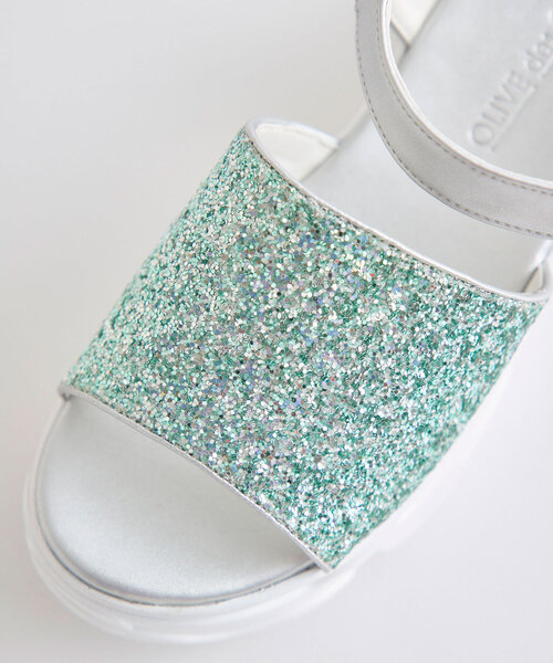 OLIVE des OLIVE（オリーブデオリーブ）の「グリッターサンダル（サンダル・レディース・ホワイト系その他/ミント/ブラック系その他・SMALL/MEDIUM/LARGE）」の18枚目の写真