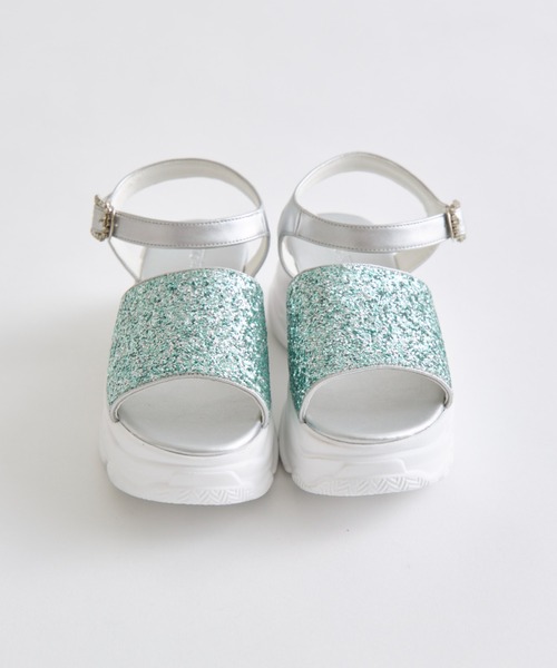 OLIVE des OLIVE（オリーブデオリーブ）の「グリッターサンダル（サンダル・レディース・ホワイト系その他/ミント/ブラック系その他・SMALL/MEDIUM/LARGE）」の7枚目の写真