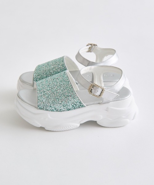 OLIVE des OLIVE（オリーブデオリーブ）の「グリッターサンダル（サンダル・レディース・ホワイト系その他/ミント/ブラック系その他・SMALL/MEDIUM/LARGE）」の6枚目の写真