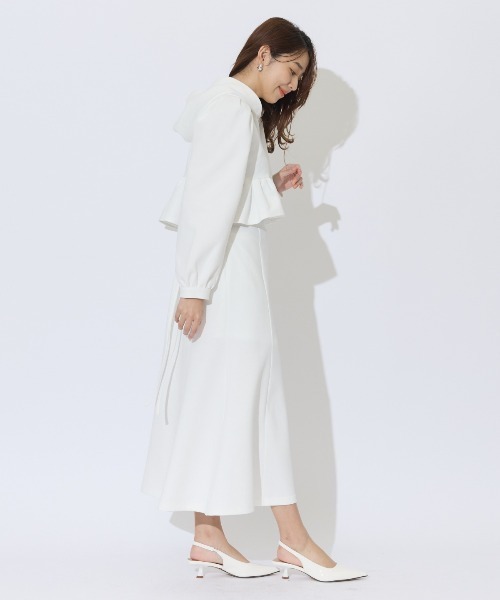 AND COUTURE（アンドクチュール）の「ペプラムパーカーセットアップ（セットアップ・レディース・ブラック/カーキ/オフホワイト・FREE）」の15枚目の写真