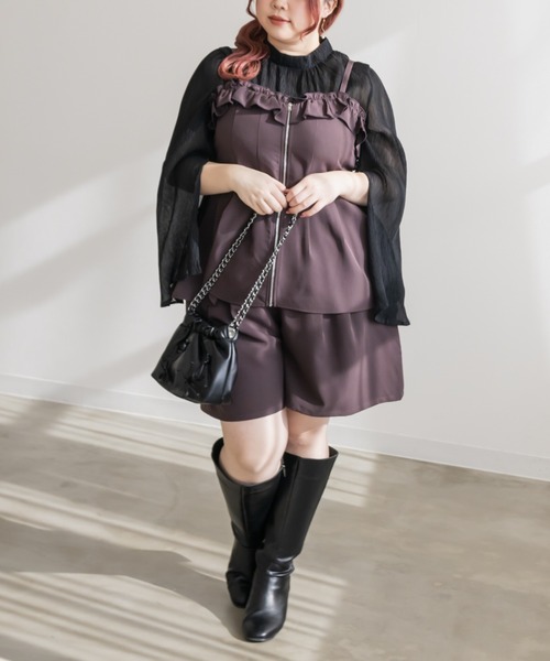 CLETTE(クレット)の「ハイウエストショートパンツ(その他パンツ・レディース・ブラック/ピンク/ブラウン・4L/3L/LL)」の15枚目の写真