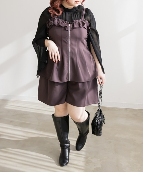 CLETTE(クレット)の「ハイウエストショートパンツ(その他パンツ・レディース・ブラック/ピンク/ブラウン・4L/3L/LL)」の16枚目の写真