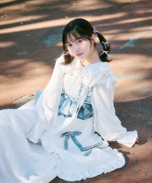 kutir（クティール）の「【クティールとレトロ】フリルリボントートバッグ（トートバッグ・レディース・オフホワイト/ホワイト系その他/ベージュ系その他/ベージュ・FREE）」の14枚目の写真