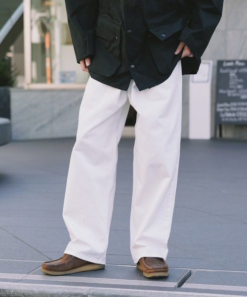 GUNG HO（ガンホー）の「GUNGHO/ガンホー DENUM BAGGY PANTS デニムバギーパンツ ルーズシルエット（デニムパンツ・メンズ・ホワイト/ライトブルー/ブラック・M/XL/L）」の2枚目の写真