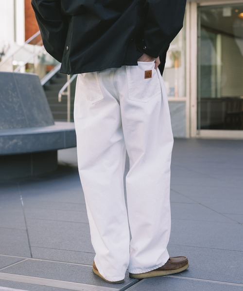 GUNG HO（ガンホー）の「GUNGHO/ガンホー DENUM BAGGY PANTS デニムバギーパンツ ルーズシルエット（デニムパンツ・メンズ・ホワイト/ライトブルー/ブラック・M/XL/L）」の15枚目の写真