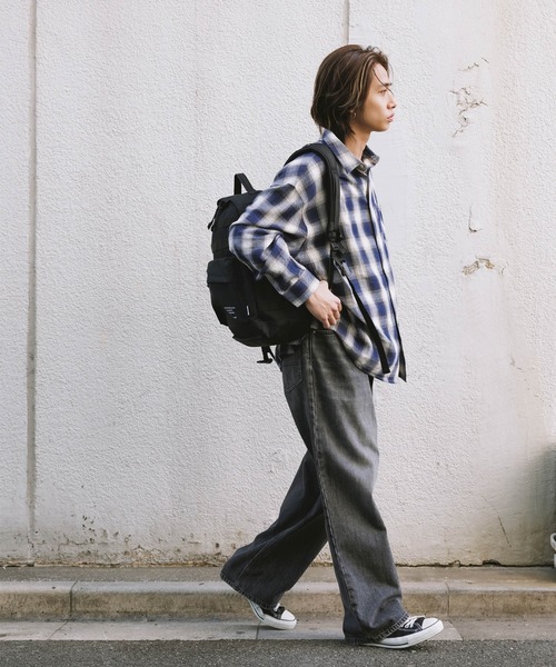 GUNG HO（ガンホー）の「GUNGHO/ガンホー DENUM BAGGY PANTS デニムバギーパンツ ルーズシルエット（デニムパンツ・メンズ・ホワイト/ライトブルー/ブラック・M/XL/L）」の22枚目の写真