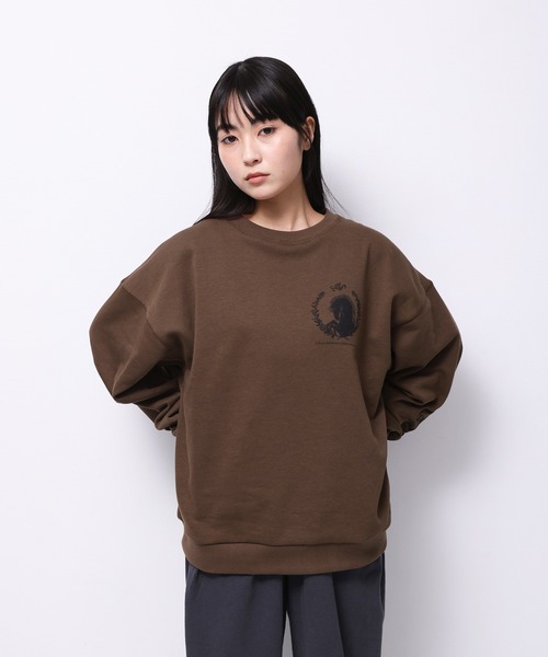 Common Noun（コモン ナウン）の「“HORSE” Tsuguya Ishii クルースウェット（スウェット・レディース・ブラウン/杢グレー・M/L）」の14枚目の写真