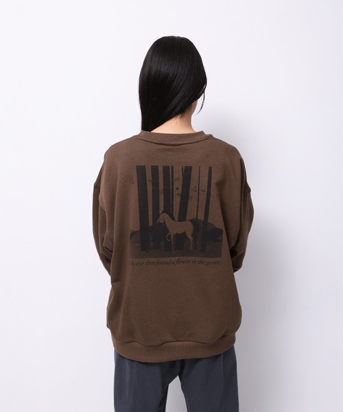 Common Noun（コモン ナウン）の「“HORSE” Tsuguya Ishii クルースウェット（スウェット・レディース・ブラウン/杢グレー・M/L）」の17枚目の写真