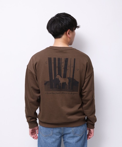 Common Noun（コモン ナウン）の「“HORSE” Tsuguya Ishii クルースウェット（スウェット・レディース・ブラウン/杢グレー・M/L）」の21枚目の写真