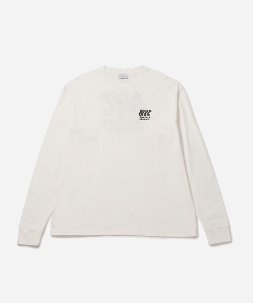 サタデーズニューヨークシティ　 ホワイト長袖ティーシャツ L セール】Varsity LS Tee（Tシャツ/カットソー）｜Saturdays NYC