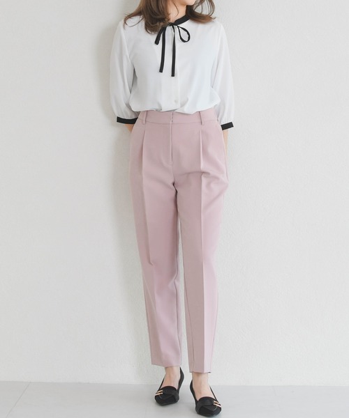 MISCH MASCH(ミッシュマッシュ)の「ZOZO限定 配色リボンブラウス(シャツ/ブラウス・レディース・ホワイト/ライトグリーン/ネイビー・フリ-)」の7枚目の写真