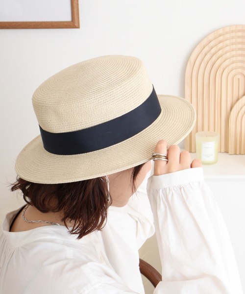 Sense of Grace(センスオブグレース)の「ペーパーブレード カンカン帽(ハット・レディース・ナチュラル/アイボリー/ライトベージュ・FREE)」の11枚目の写真