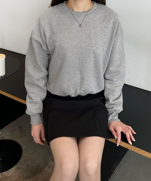 LE MORE（リモア）の「コンパクトスウェットプルオーバー（スウェット・レディース・ピンク/ネイビー/グレー・FREE）」の3枚目の写真