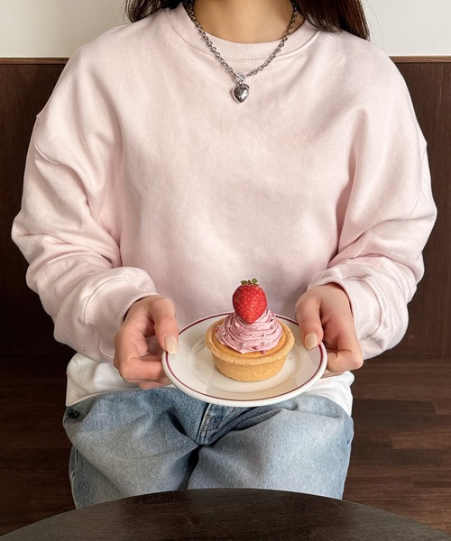 LE MORE（リモア）の「コンパクトスウェットプルオーバー（スウェット・レディース・ピンク/ネイビー/グレー・FREE）」の2枚目の写真