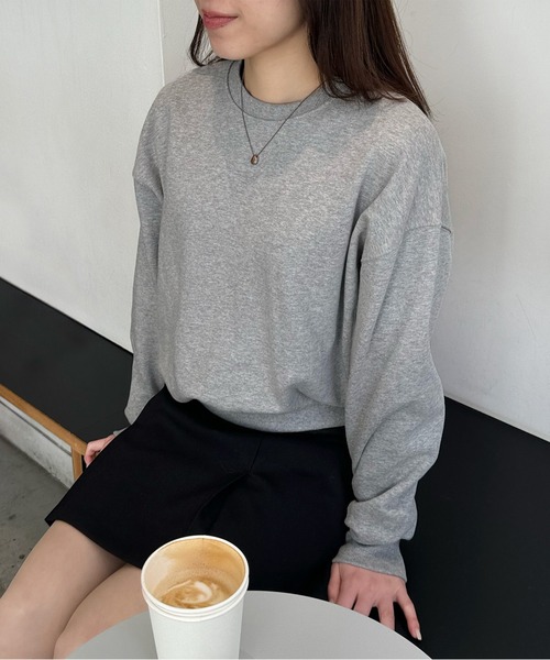 LE MORE（リモア）の「コンパクトスウェットプルオーバー（スウェット・レディース・ピンク/ネイビー/グレー・FREE）」の22枚目の写真