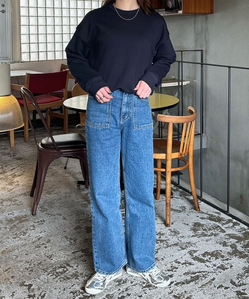 LE MORE（リモア）の「コンパクトスウェットプルオーバー（スウェット・レディース・ピンク/ネイビー/グレー・FREE）」の20枚目の写真