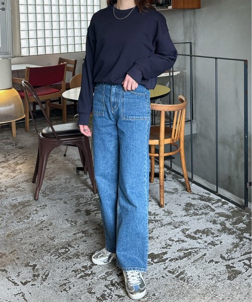 LE MORE（リモア）の「コンパクトスウェットプルオーバー（スウェット・レディース・ピンク/ネイビー/グレー・FREE）」の13枚目の写真