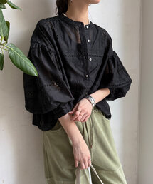 刺繍レースブラウス