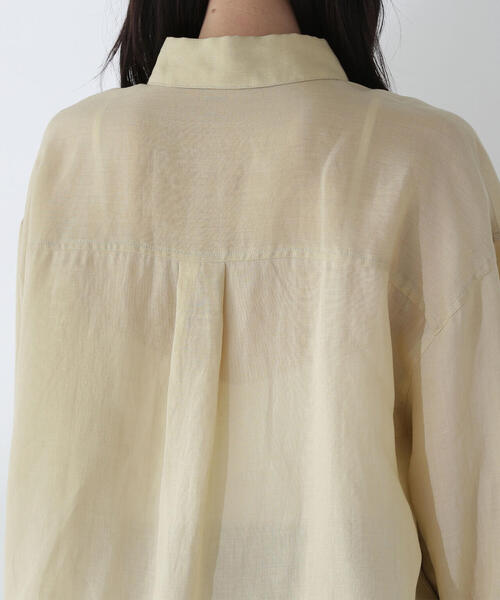 NATURAL BEAUTY BASIC（ナチュラルビューティーベーシック）の「◇ラミーブレンドオーバーシャツ（シャツ/ブラウス・レディース・ホワイト系その他/マスタード/チャコールグレー/ブルー・FREE）」の10枚目の写真