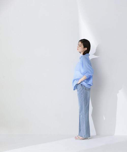 NATURAL BEAUTY BASIC（ナチュラルビューティーベーシック）の「◇ラミーブレンドオーバーシャツ（シャツ/ブラウス・レディース・ホワイト系その他/マスタード/チャコールグレー/ブルー・FREE）」の17枚目の写真