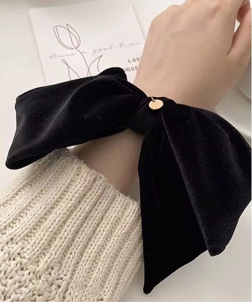 LUGG NAGG(ラグナグ)の「【LUGG NAGG】BIGリボンシュシュ(シュシュ・レディース・ブラウン/アイボリー/ブラック/ブラック系1/ベージュ系1/アイボリー系1・FREE)」の12枚目の写真