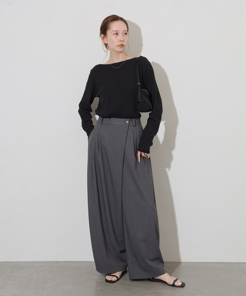 JOURNAL STANDARD(ジャーナルスタンダード)の「シアーフライス2WAYロングスリーブ(Tシャツ/カットソー・レディース・ブラック/カーキ/ライトブルー/イエロー系その他/ホワイト・FREE)」の10枚目の写真
