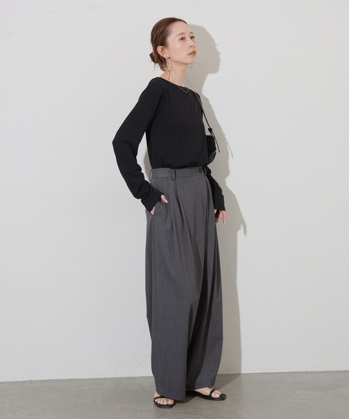 JOURNAL STANDARD(ジャーナルスタンダード)の「シアーフライス2WAYロングスリーブ(Tシャツ/カットソー・レディース・ブラック/カーキ/ライトブルー/イエロー系その他/ホワイト・FREE)」の11枚目の写真