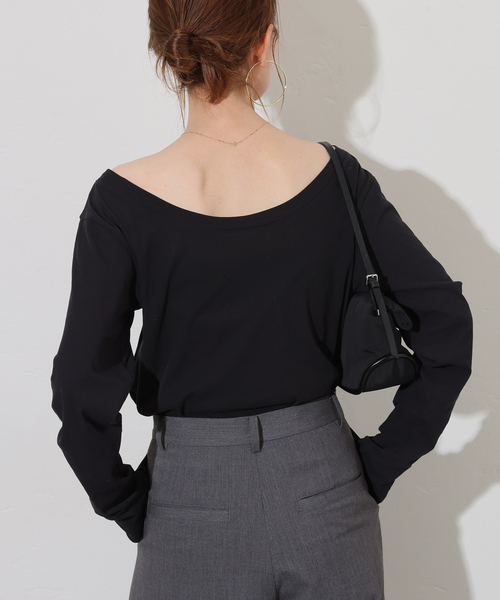 JOURNAL STANDARD(ジャーナルスタンダード)の「シアーフライス2WAYロングスリーブ(Tシャツ/カットソー・レディース・ブラック/カーキ/ライトブルー/イエロー系その他/ホワイト・FREE)」の16枚目の写真
