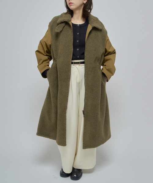 セール】【VACHEMENT】リサイクルシェルタフタ×ボア リバーシブル