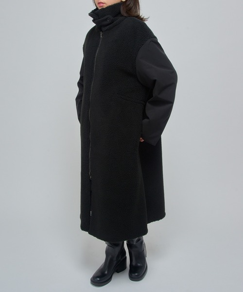 セール】【VACHEMENT】リサイクルシェルタフタ×ボア リバーシブル