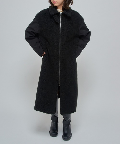 セール】【VACHEMENT】リサイクルシェルタフタ×ボア リバーシブル