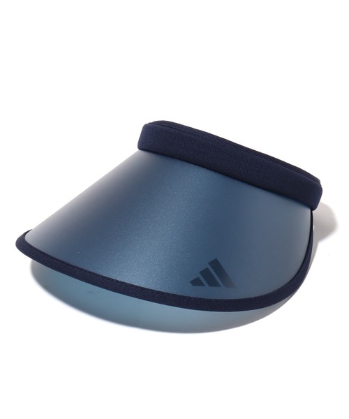 adidas(アディダス)の「【adidas/アディダス】 ADW 3BAR PRINT CLIPVISOR / UV90% 吸汗速乾 ロゴ刺繍クリップバイザー(サンバイザー・メンズ・ネイビー/ブラック・OSFX)」の2枚目の写真