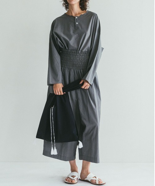 fog linen work(フォグリネンワーク)の「fog(フォグ)コットンアモリバッグ(ハンドバッグ・レディース・カーキ/ブラック/インディゴブルー/ライトベージュ・ONE SIZE)」の12枚目の写真