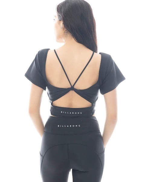 BILLABONG（ビラボン）の「BILLABONG レディース 【ACTIVE】 ACTIVE BRA TOP TEE アクティブウェア 【2025年春夏モデル】/ビラボン吸水速乾UVストレッチトレーニングTシャツ（Tシャツ/カットソー・レディース・マルチ/ブラック/ブルー・MEDIUM）」の5枚目の写真