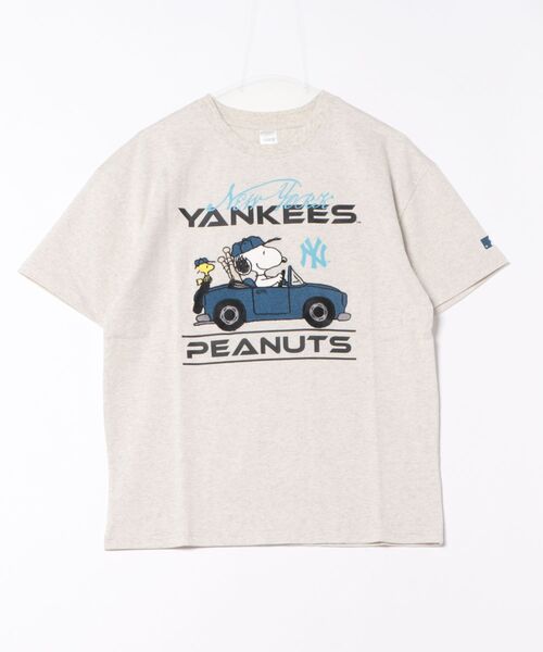 MLB(メジャーリーグベースボール)の「【PEANUTS×MLB】オリジナルデザイン Tシャツ ヤンキース ドジャース カブス(Tシャツ/カットソー・メンズ・ホワイト系その他/ホワイト系その他3/パープル系その他/ベージュ系その他/ブラック系その他3/ホワイト系その他2/ブルー系その他2/ホワイト系その他5/ブルー系その他4/ホワイト系その他4/パープル系その他5/ベージュ系その他6/ブラック系その他6/ホワイト系1/ブラック系その他7/ブルー系/ベージュ系その他7/ブラック系1/ベージュ系・MEDIUM/X-LARGE/LARGE)」の14枚目の写真