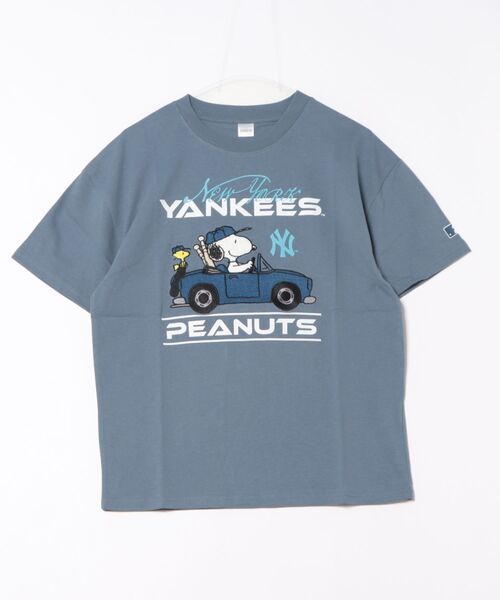 MLB(メジャーリーグベースボール)の「【PEANUTS×MLB】オリジナルデザイン Tシャツ ヤンキース ドジャース カブス(Tシャツ/カットソー・メンズ・ホワイト系その他/ホワイト系その他3/パープル系その他/ベージュ系その他/ブラック系その他3/ホワイト系その他2/ブルー系その他2/ホワイト系その他5/ブルー系その他4/ホワイト系その他4/パープル系その他5/ベージュ系その他6/ブラック系その他6/ホワイト系1/ブラック系その他7/ブルー系/ベージュ系その他7/ブラック系1/ベージュ系・MEDIUM/X-LARGE/LARGE)」の17枚目の写真