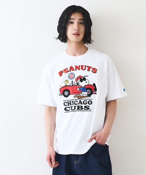 PEANUTS MLB TOKYO SERIES Tシャツ サイズM ドジャース PEANUTS×MLB 】オリジナルデザイン Tシャツ ヤンキース